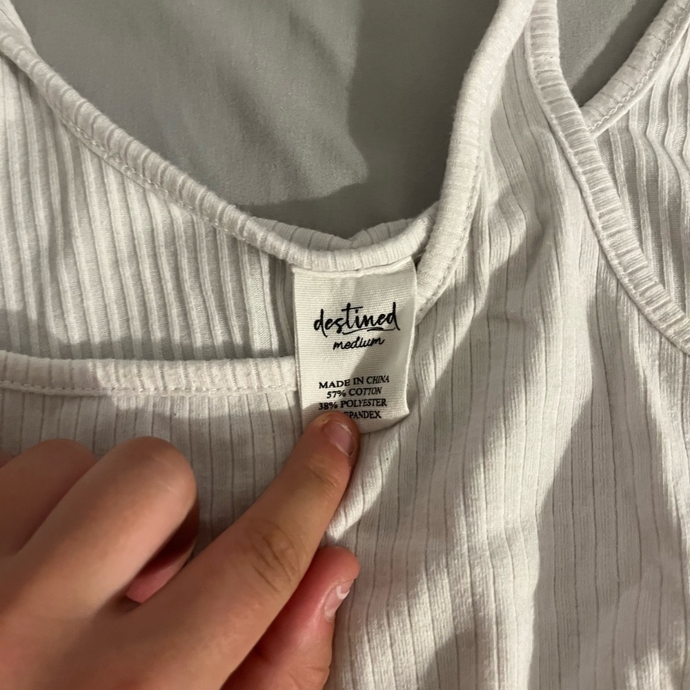 Cropped White Tank Top